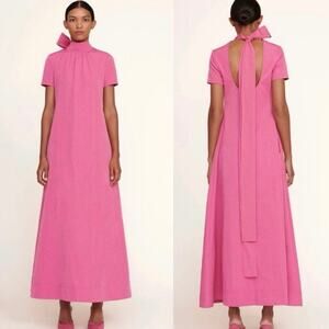 Staud Ilana Maxi Dress In Lollipop Pink Large NWT